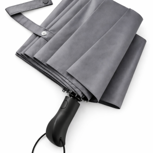 Ergonomik Saplı 10 Telli Otomatik Şemsiye Gri